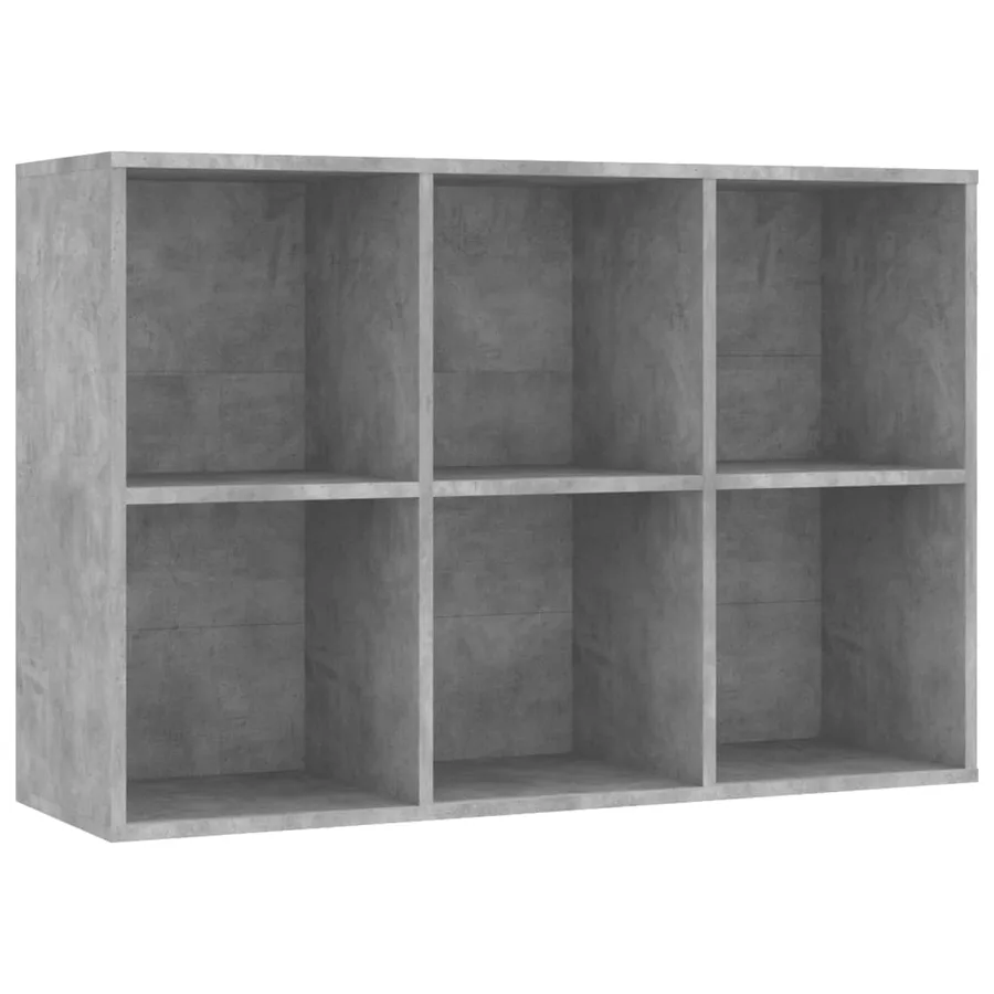 Bibliothèque/Buffet gris béton 66x30x98 cm bois d'ingénierie - 9