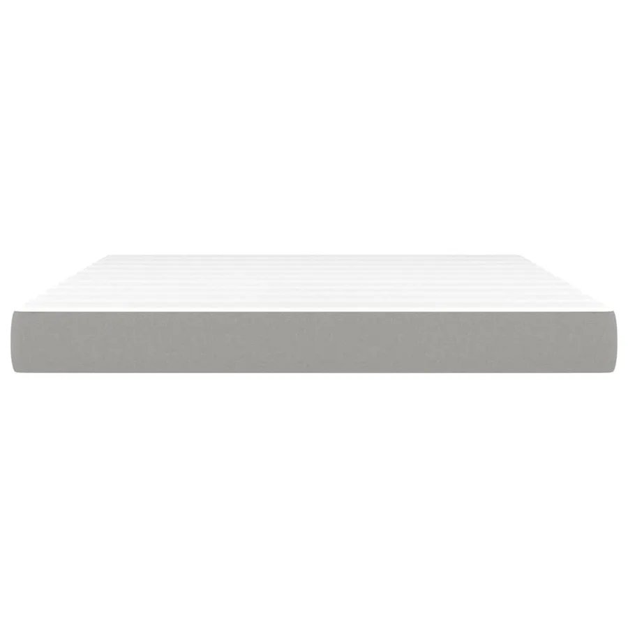 Matelas de lit à ressorts ensachés fermeté moyenne Gris clair 180x200x20 cm - 3