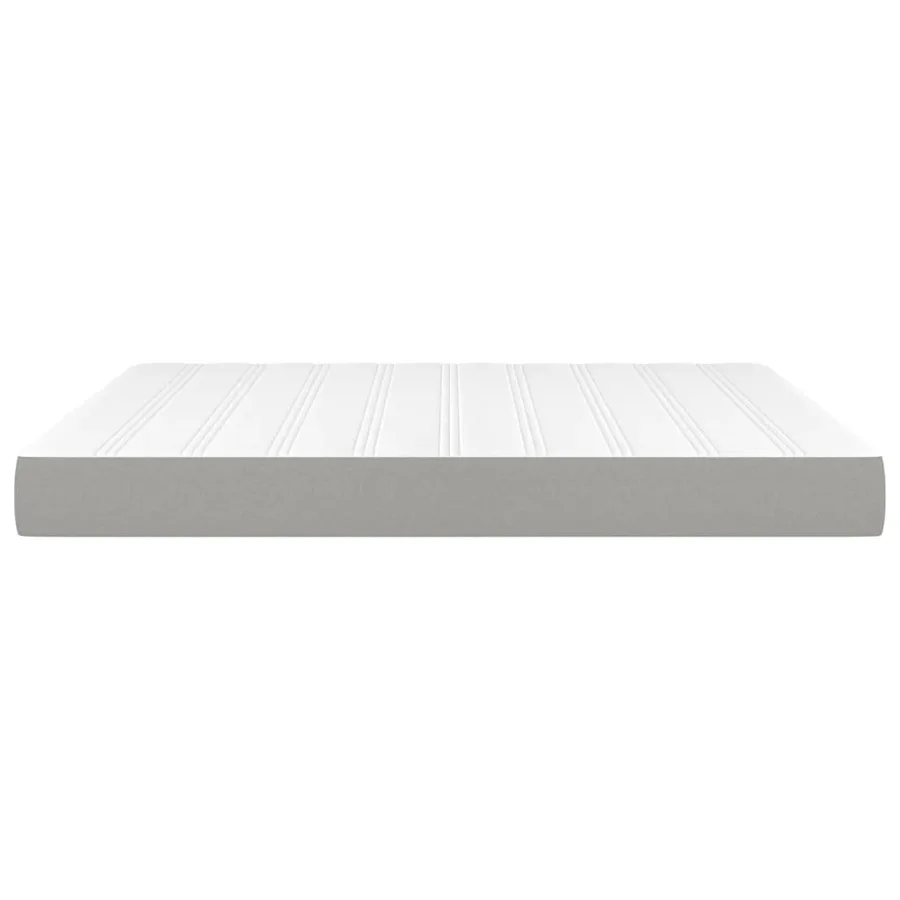 Matelas de lit à ressorts ensachés fermeté moyenne Gris clair 180x200x20 cm - 4