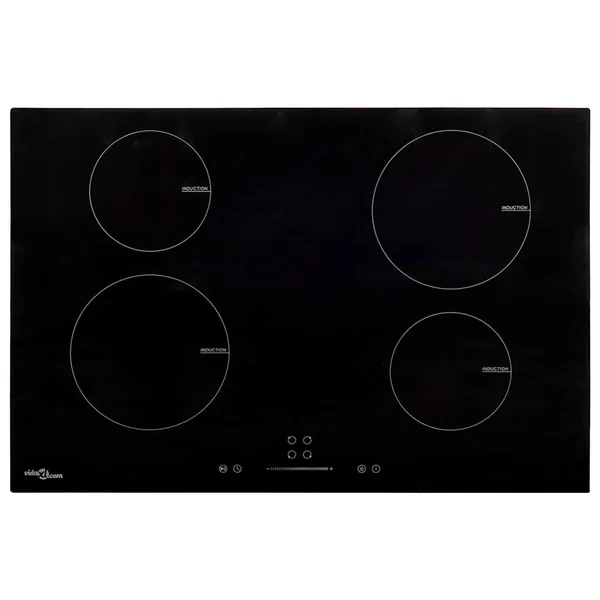 Plaque de cuisson à induction 4 brûleurs Verre 77 cm 7000 W