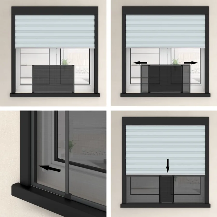 Moustiquaire extensible pour fenêtres Anthracite (100-193)x75cm - 10