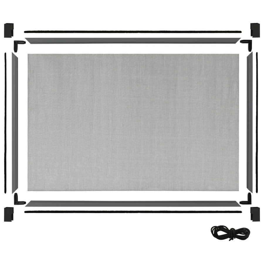 Moustiquaire extensible pour fenêtres Anthracite (100-193)x75cm - 6