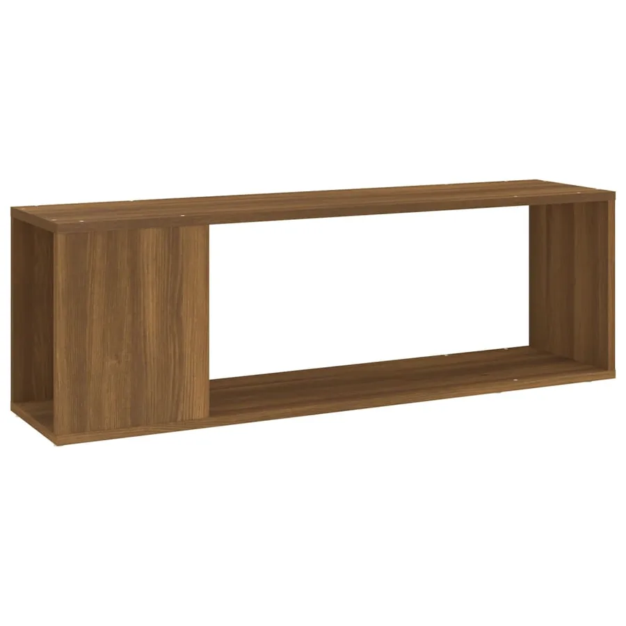 Meuble TV Chêne marron 100x24x32 cm Bois d'ingénierie - 2
