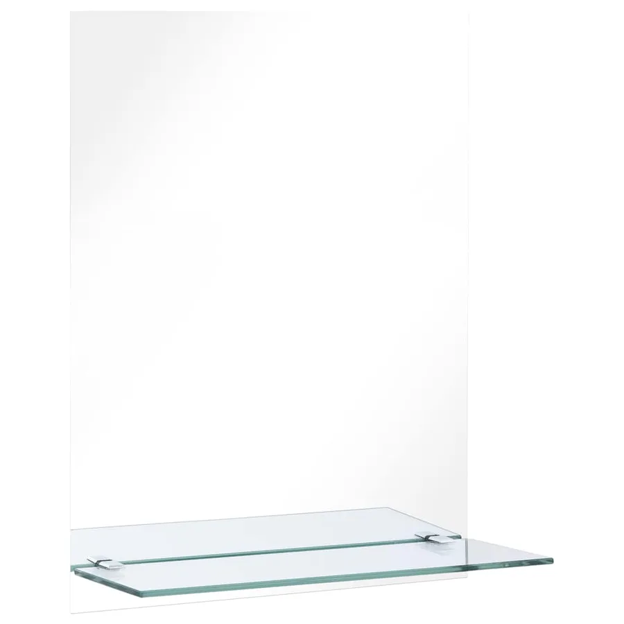 Miroir mural avec étagère 50x70 cm Verre trempé - 2
