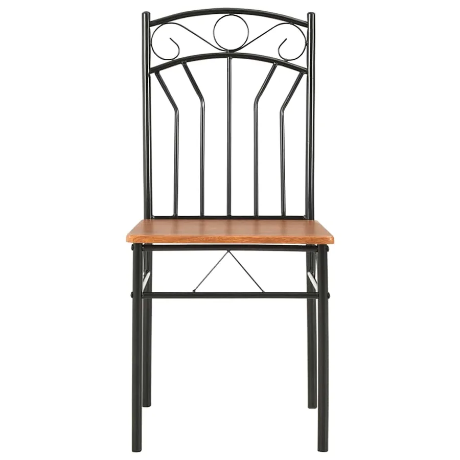 Chaises à manger lot de 4 marron MDF - 3