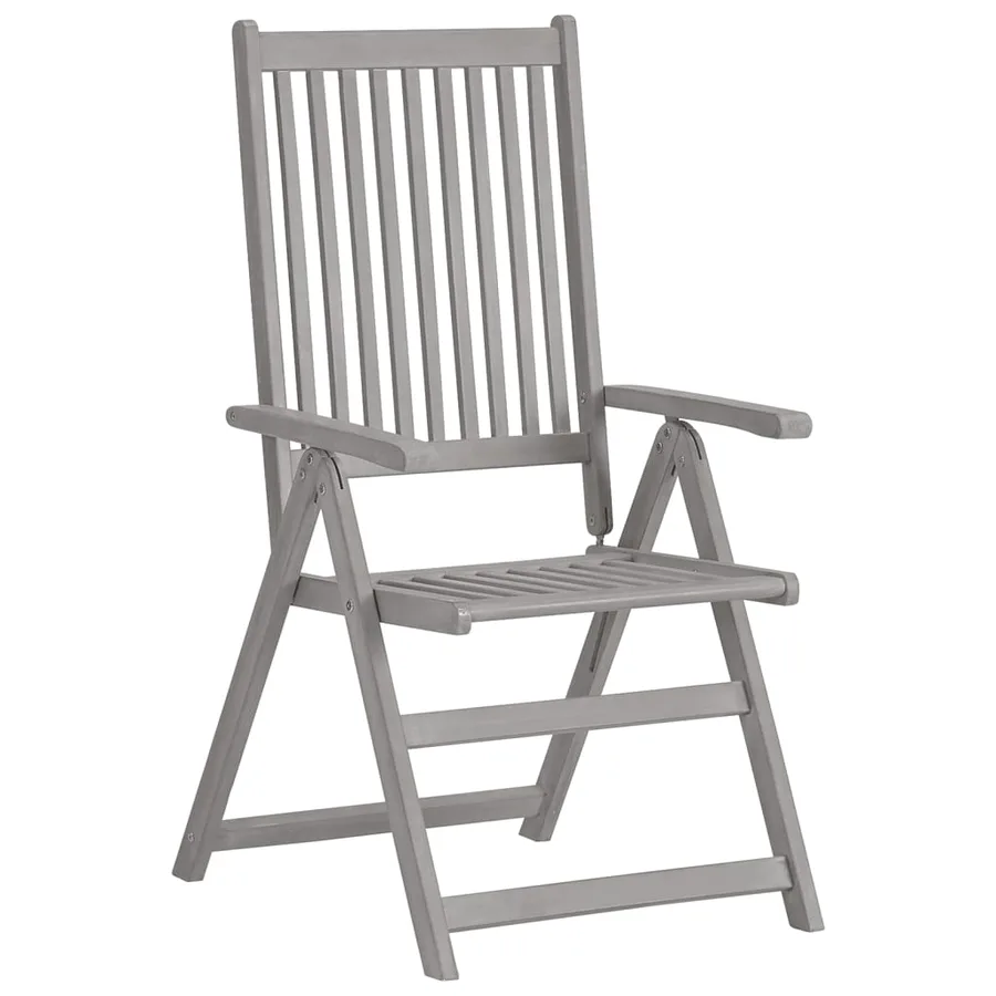 Chaises inclinables de jardin lot de 2 et coussins Bois acacia - 3