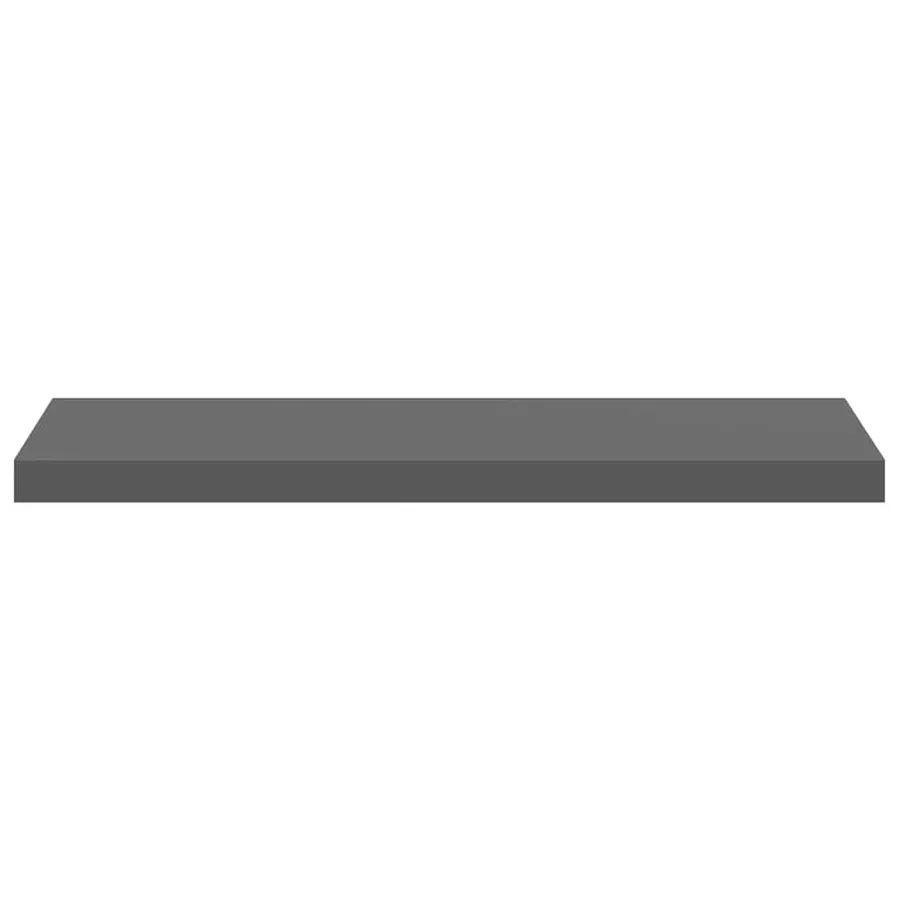Étagère murale flottante 2 pcs Gris brillant 80x23,5x3,8 cm MDF - 7