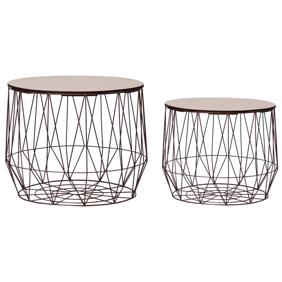 Tables basses 2 pcs cuivre