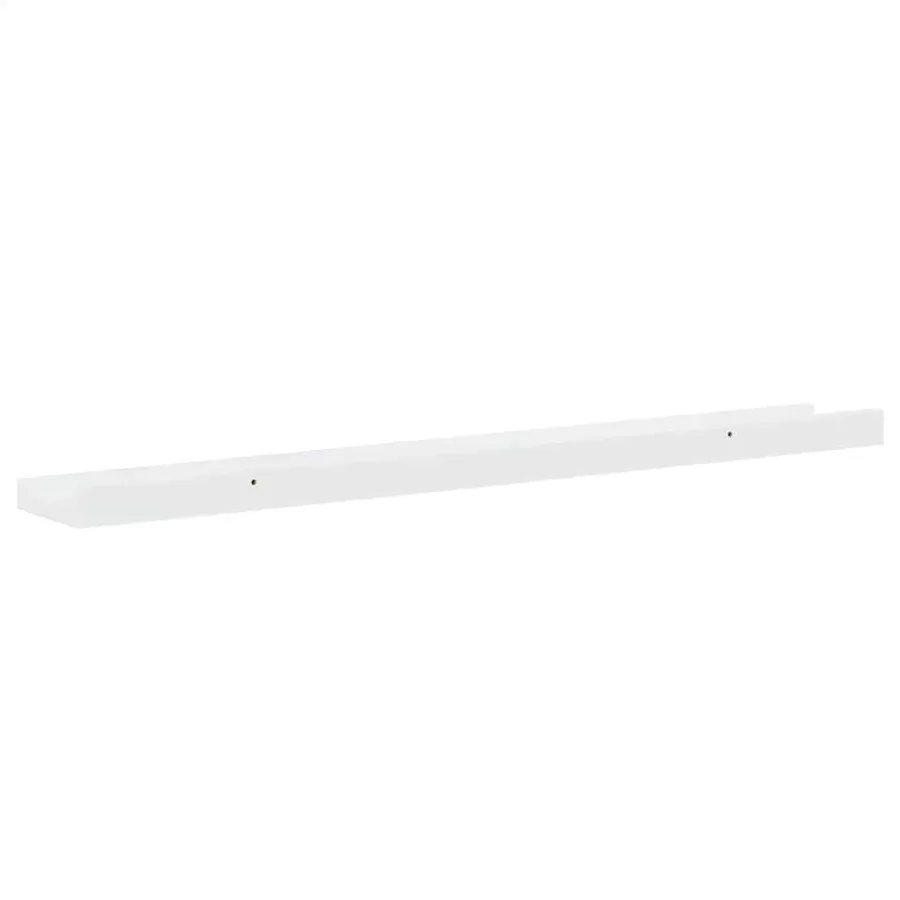 Étagères murales 2 pcs Blanc brillant 80x9x3 cm - 8