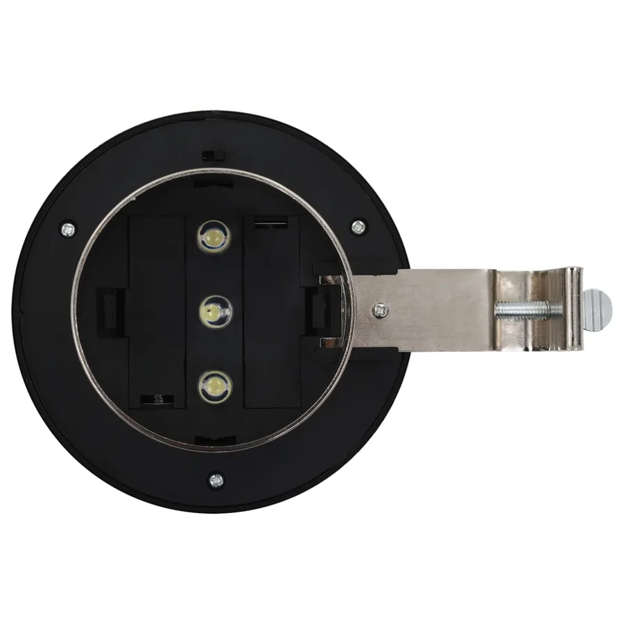 Lampes solaires à LED rondes d'extérieur 12 pcs 12 cm Blanc - 7