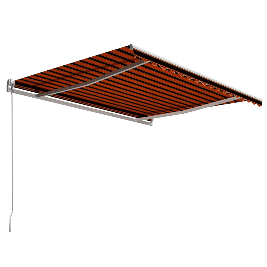 Auvent manuel rétractable 400x300 cm Orange et marron - 2