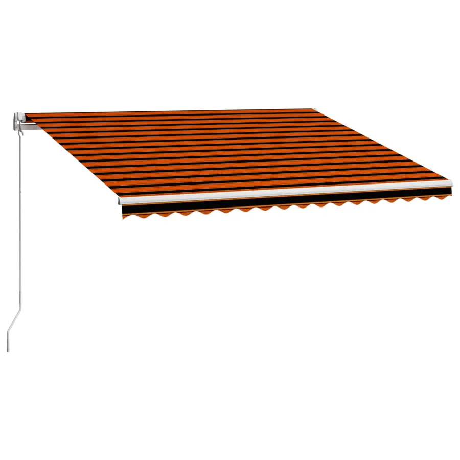 Auvent manuel rétractable 400x300 cm Orange et marron - 3