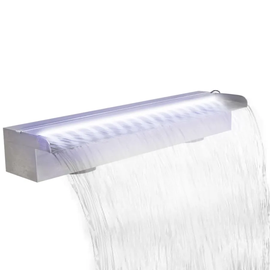 Lame d'eau rectangulaire à LED 60 cm en acier inoxydable pour piscine - 3