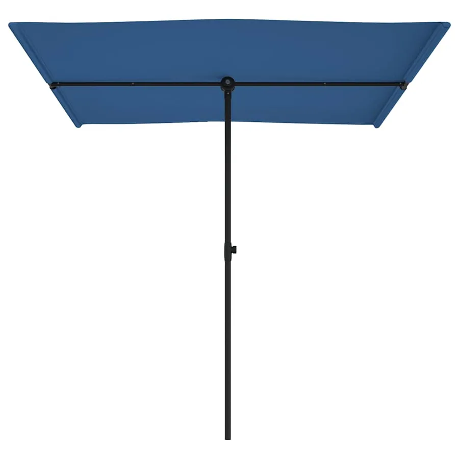 Parasol de jardin avec mât en aluminium 2x1,5 m Bleu azuré - 4
