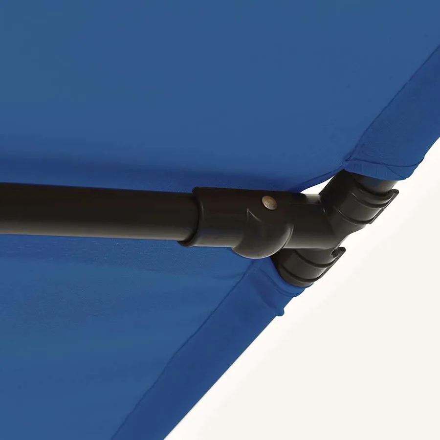 Parasol de jardin avec mât en aluminium 2x1,5 m Bleu azuré - 9