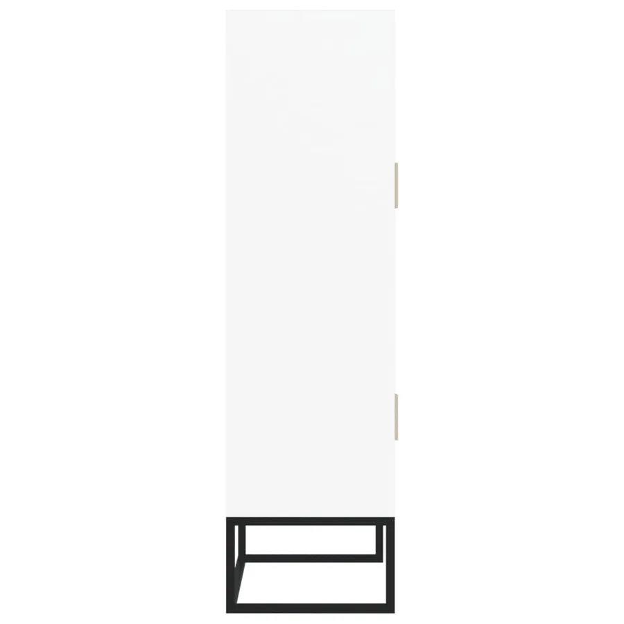 Buffet haut blanc 70x35x125 cm bois d'ingénierie - 6