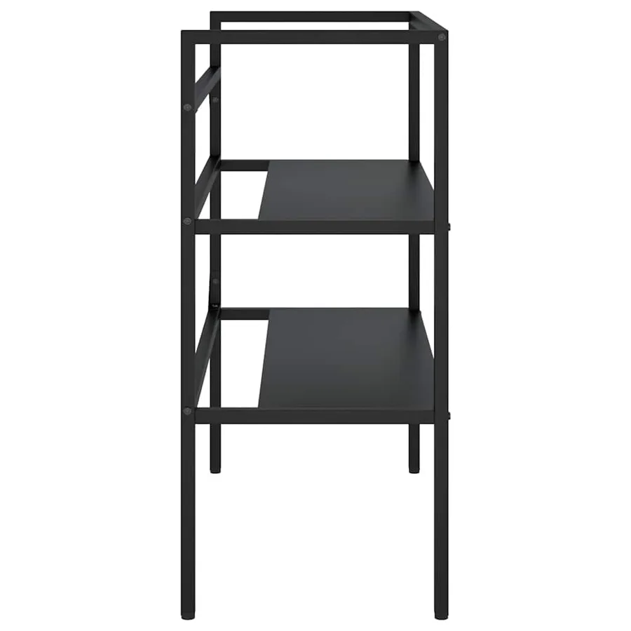Cadre de lavabo de salle de bain Noir 79x38x83 cm Fer - 5