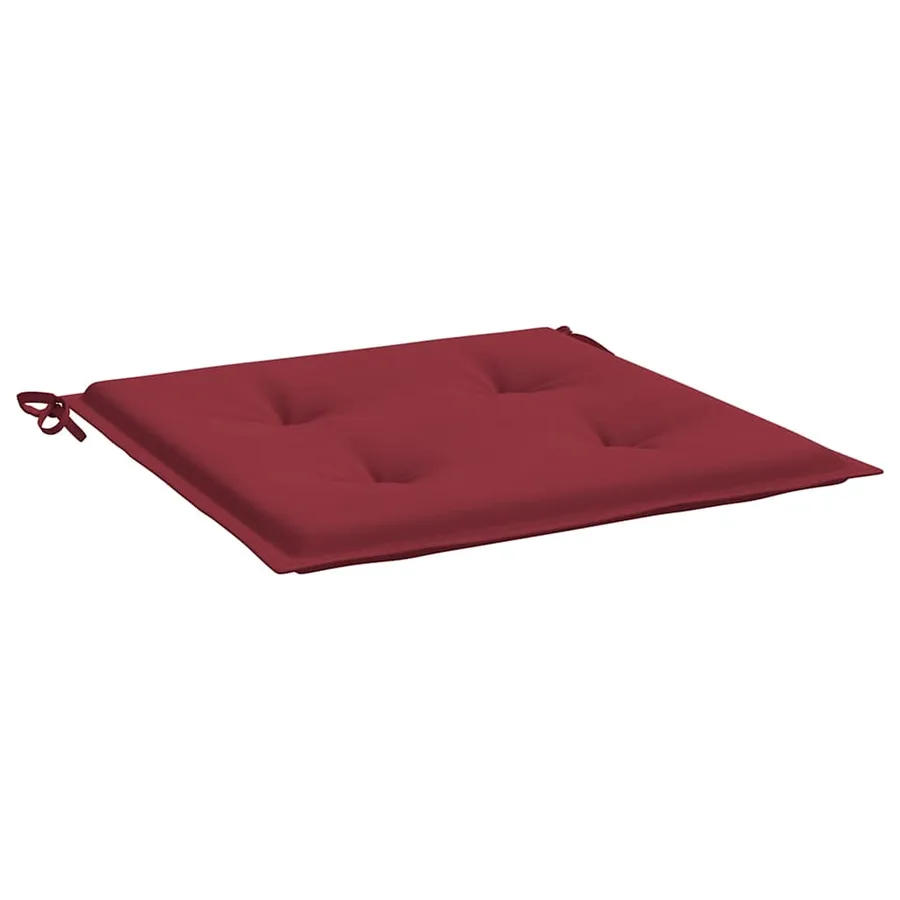 Coussins de chaise de jardin lot de 4 rouge bordeaux 40x40x4 cm - 4