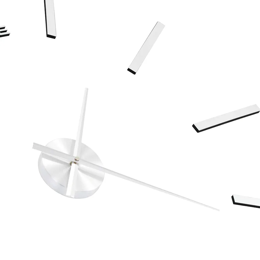 Horloge murale 3D Design moderne 100 cm XXL Argenté - 5