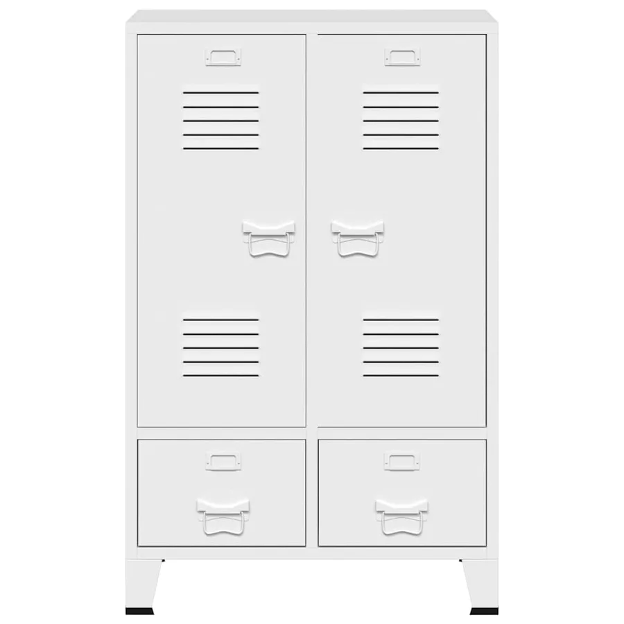 Garde-robe industrielle Blanc 67x35x107 cm Acier - 4