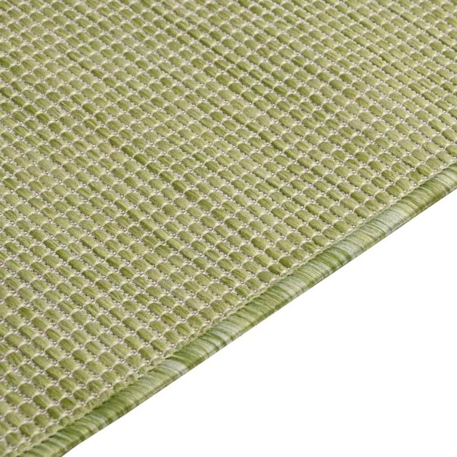 Tapis à tissage plat d'extérieur 160x230 cm Vert - 4
