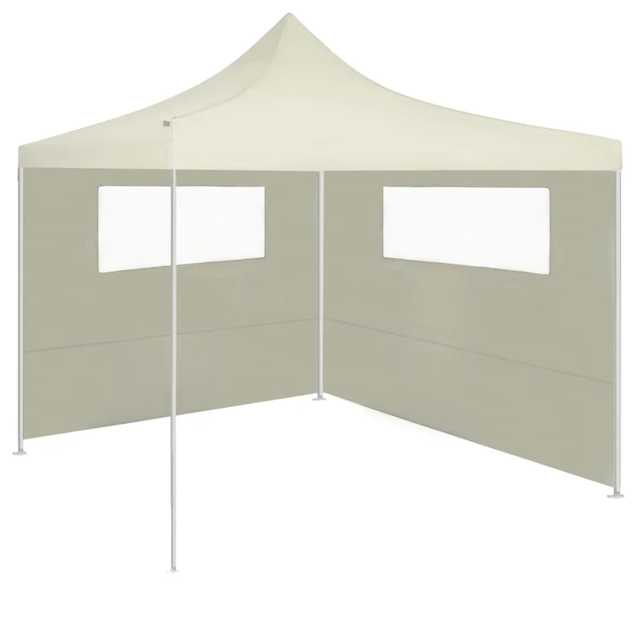 Paroi latérale de belvédère avec fenêtres 6x2 m Crème - 2