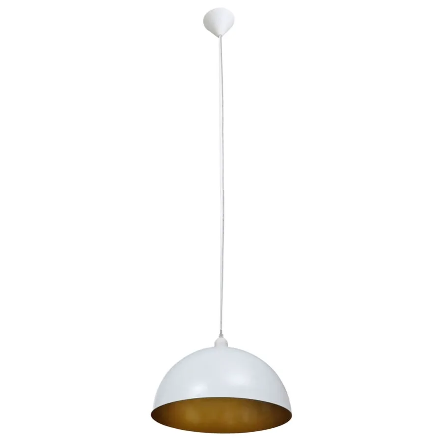 Plafonnier 2 pcs Hauteur réglable Semi-sphérique Blanc - 5