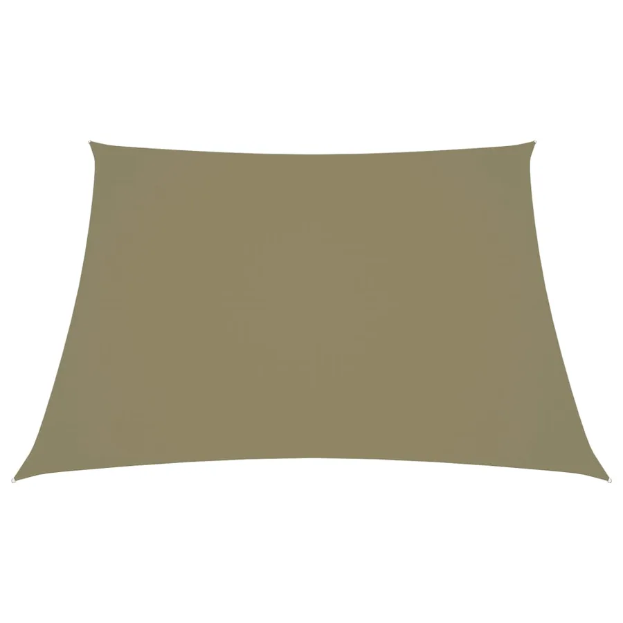 Voile de parasol Tissu Oxford trapèze 2/4x3 m Beige - 2