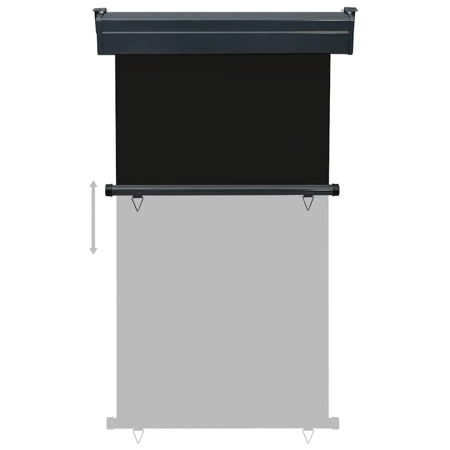 Auvent latéral de balcon 105x250 cm noir - 5