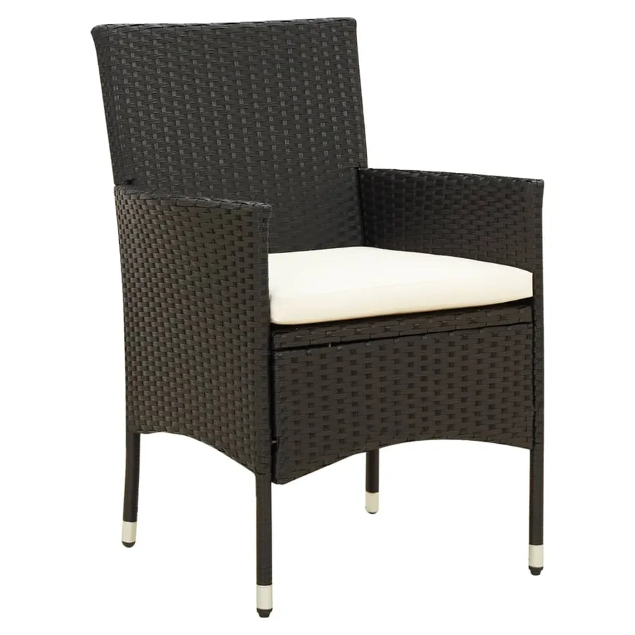 Ensemble à manger d'extérieur 5pcs avec coussins Résine tressée - 3