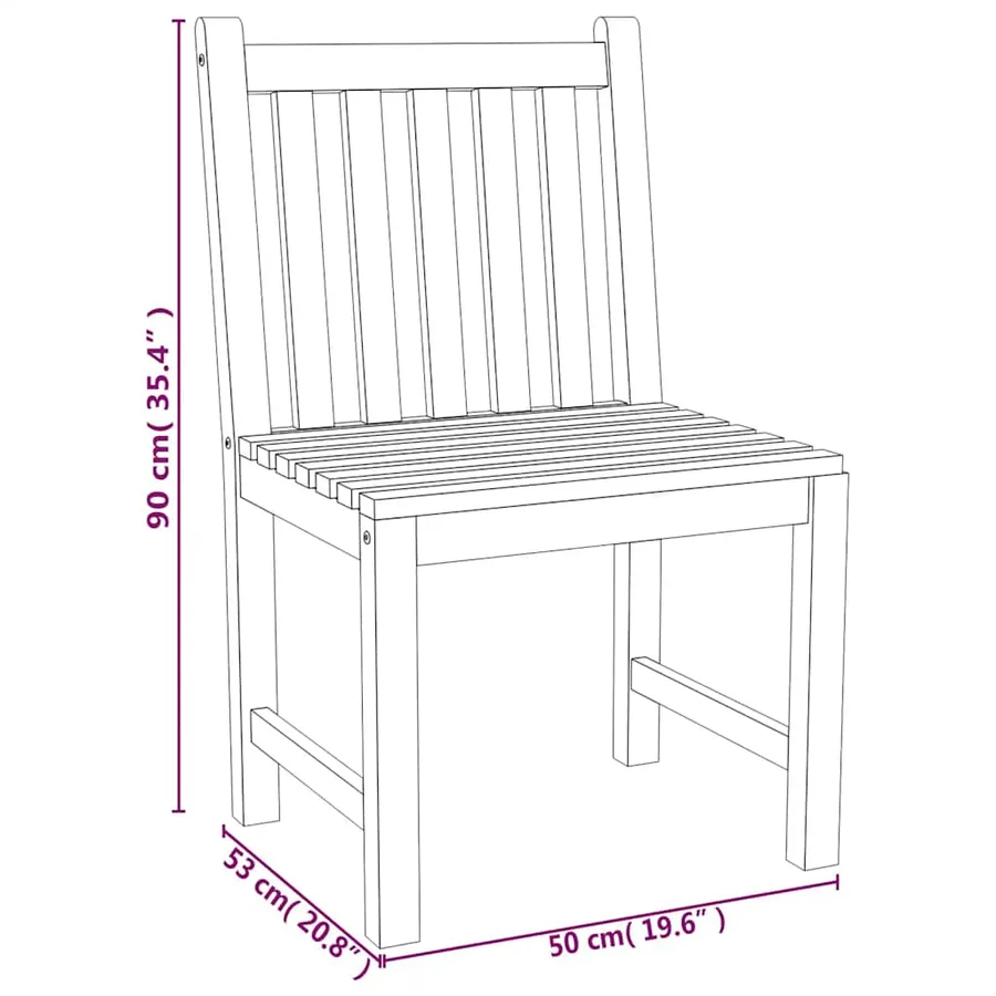 Ensemble à manger de jardin 4 pcs Bois de teck massif - 13
