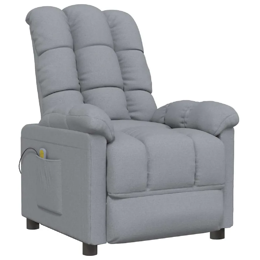 Fauteuil de massage Gris clair Tissu - 2