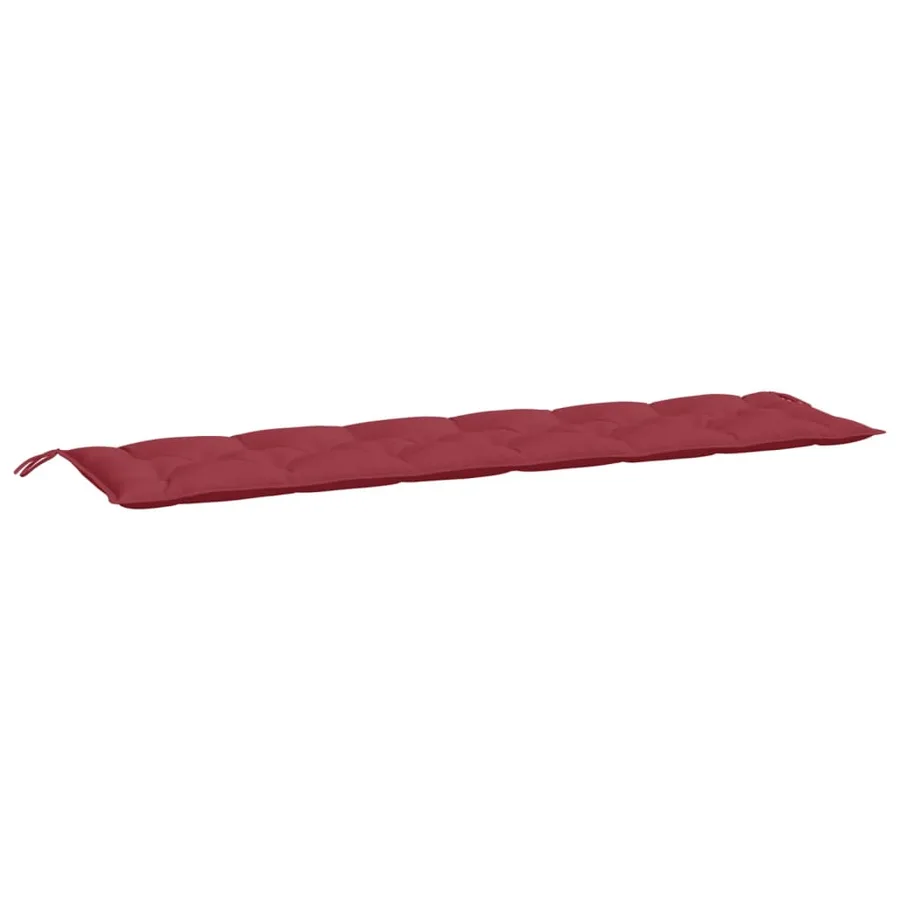 Coussin de banc de jardin rouge bordeaux 200x50x7 cm - 2