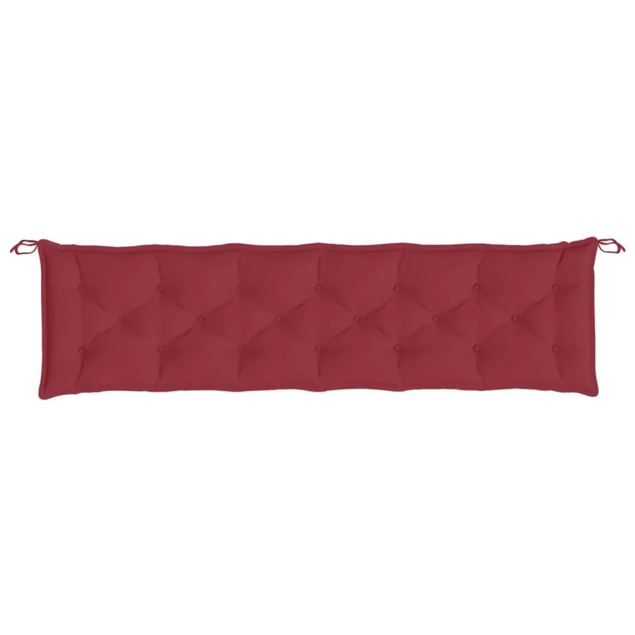 Coussin de banc de jardin rouge bordeaux 200x50x7 cm - 4