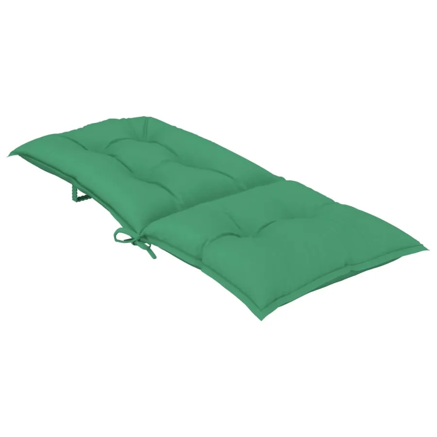 Coussins de chaise de jardin à dossier haut lot de 6 vert tissu - 5