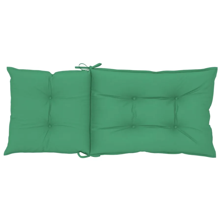 Coussins de chaise de jardin à dossier haut lot de 6 vert tissu - 6