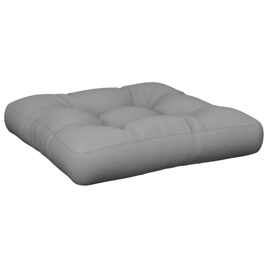 Coussin de palette gris 50x50x12 cm tissu - 2