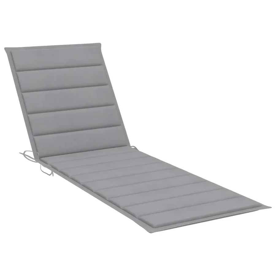 Chaise longue de jardin avec coussin Bois d'acacia solide - 14
