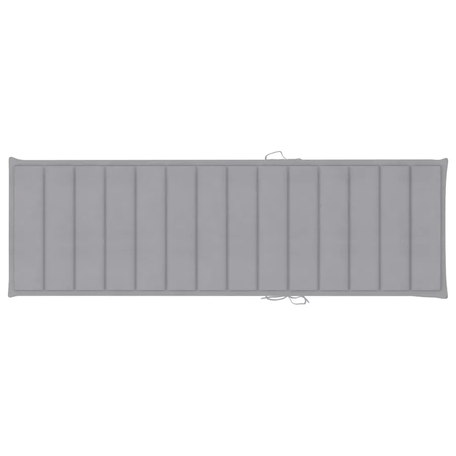 Chaise longue de jardin avec coussin Bois d'acacia solide - 3