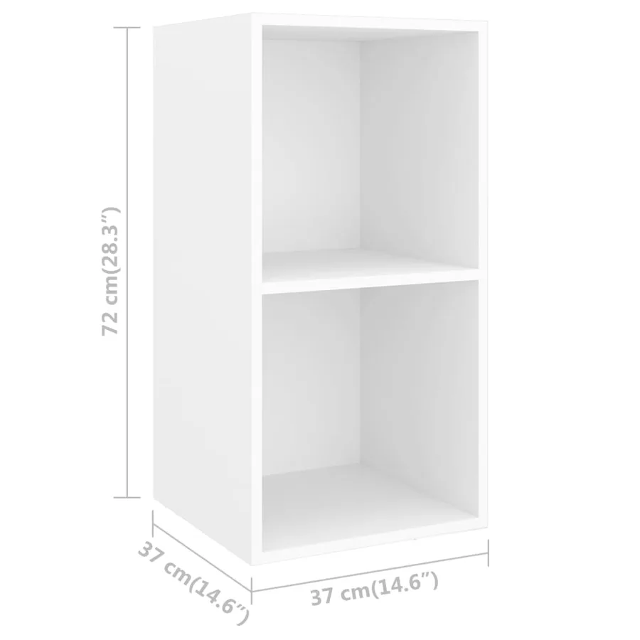 Meubles TV muraux 2 pcs Blanc Bois d'ingénierie - 5