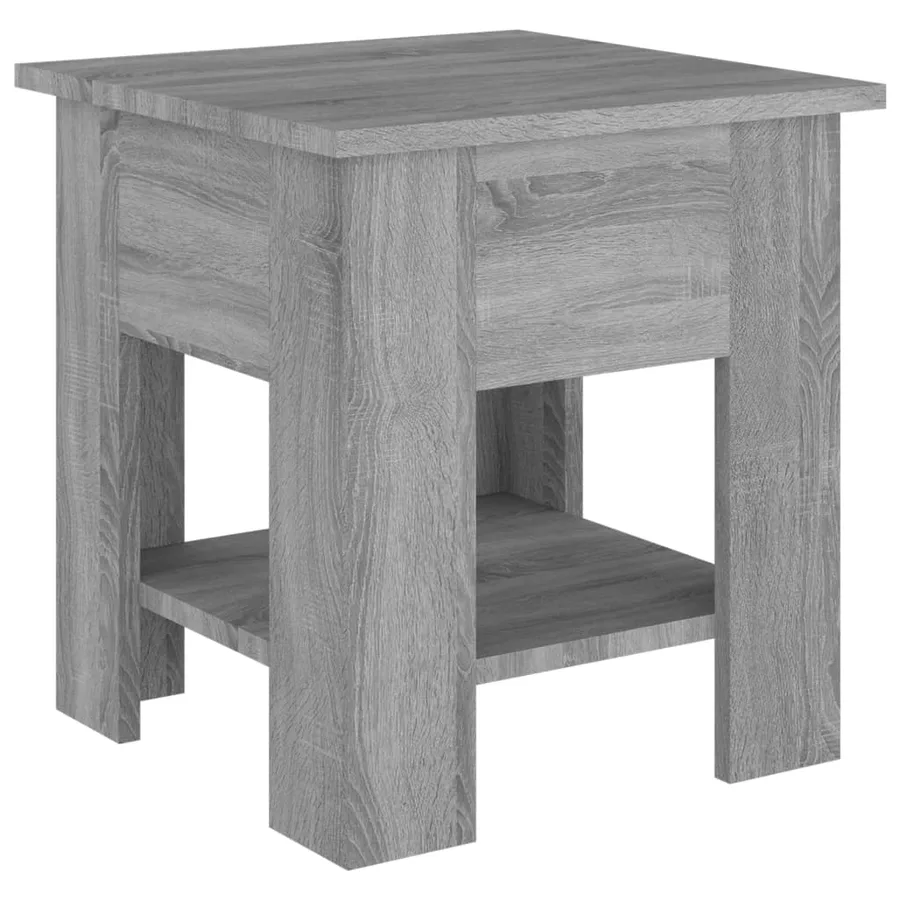 Table basse Sonoma gris 40x40x42 cm Bois d'ingénierie - 2