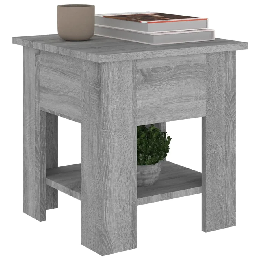 Table basse Sonoma gris 40x40x42 cm Bois d'ingénierie - 5