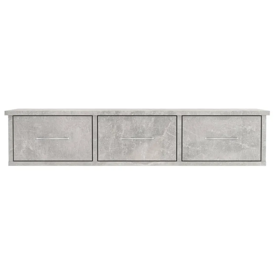 Étagère murale avec tiroirs Gris béton bois d'ingénierie - 4