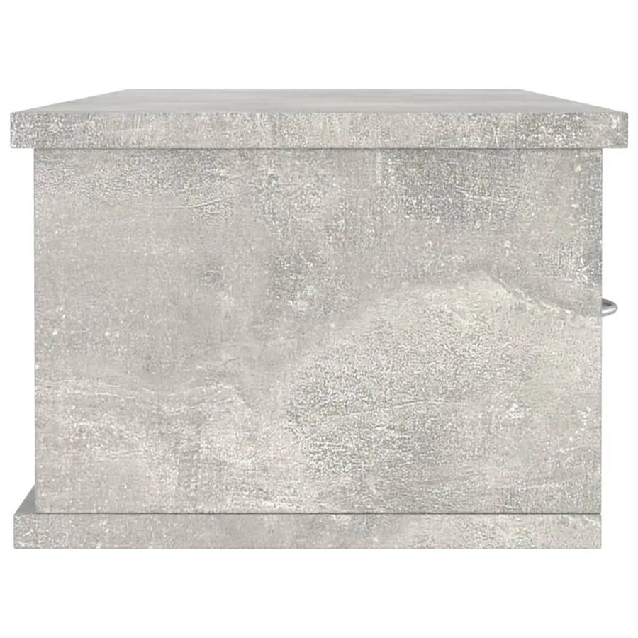 Étagère murale avec tiroirs Gris béton bois d'ingénierie - 5