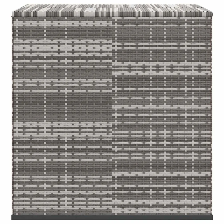 Boîte à coussins de jardin Résine tressée 100x97,5x104 cm Gris - 3
