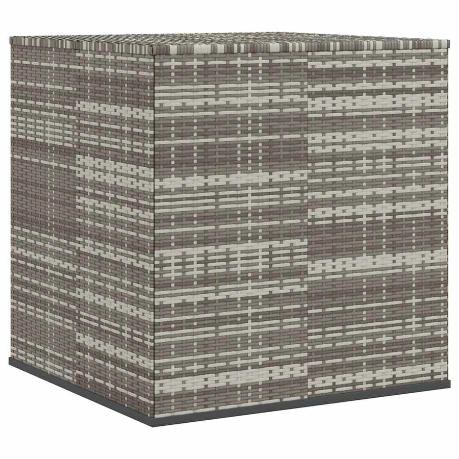 Boîte à coussins de jardin Résine tressée 100x97,5x104 cm Gris - 6