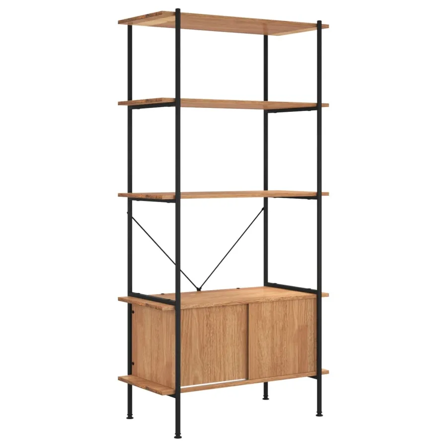Étagère à 5 niveaux armoire 80x40x163cm Acier bois d'ingénierie - 2