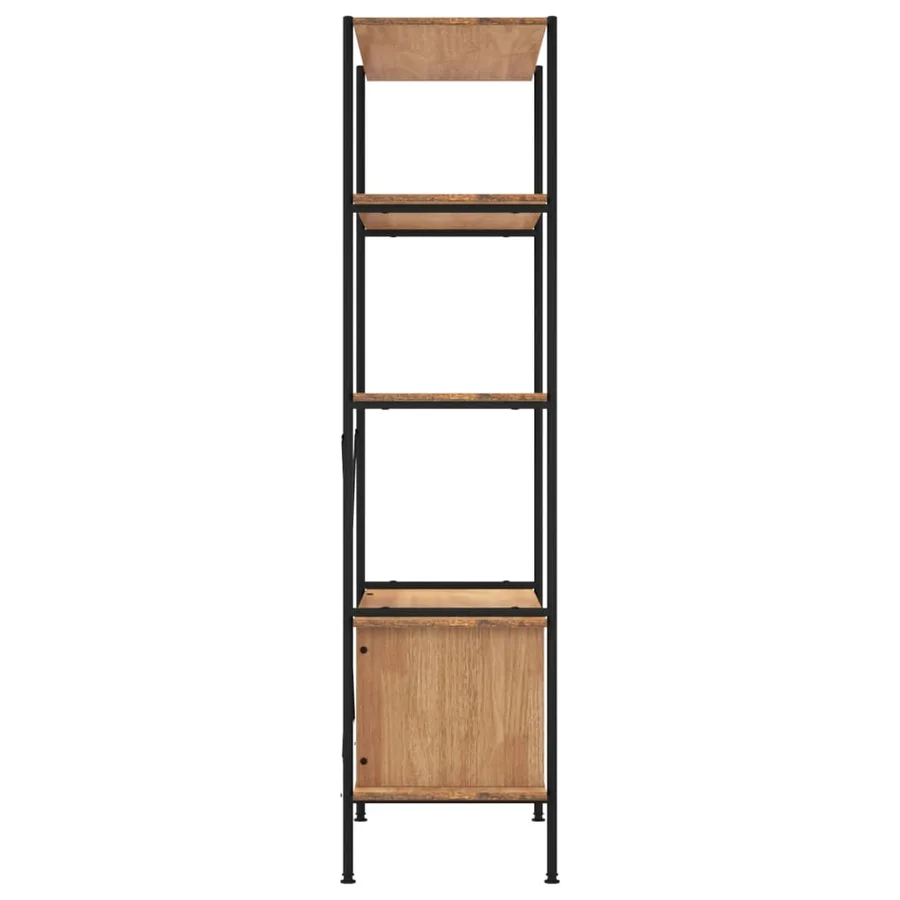 Étagère à 5 niveaux armoire 80x40x163cm Acier bois d'ingénierie - 5