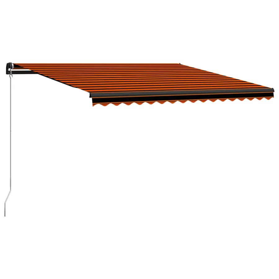 Auvent manuel rétractable 450x300 cm Orange et marron