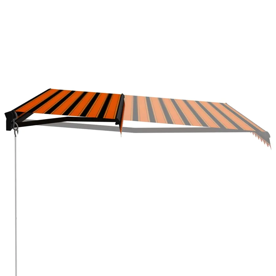 Auvent manuel rétractable 450x300 cm Orange et marron - 2